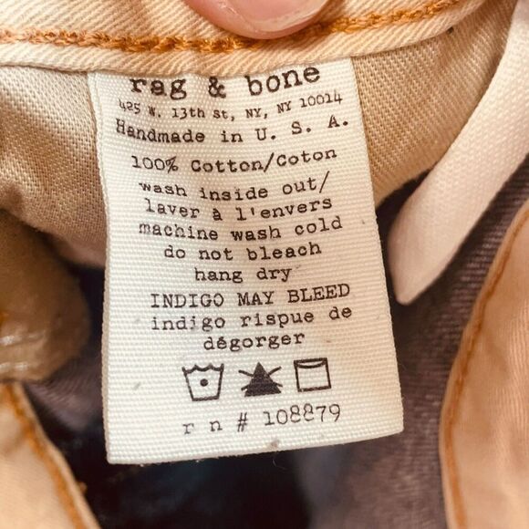 Rag & Bone Wrinkle Dark Wash Cuffed Denim Shorts - Picture 9 of 9